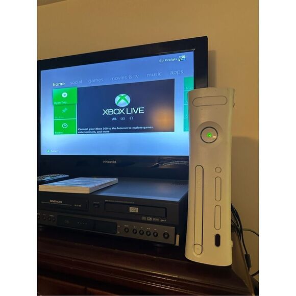 XBox 360 Console with Cords and 5 Games 60GB HDD and 120GB HDD Assasins Creed - Picture 2 of 11